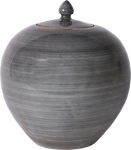 Jar Vase Melon Colors May Vary Iron Gray Variable Ceramic Handmade  - £214.75 GBP