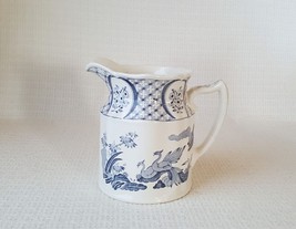 Furnivals England OLD CHELSEA BLUE Transferware 5 3/4&quot; Pitcher Jug Exoti... - $32.66