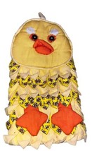 Vtg 1950-1960s Yellow Bird Oven Mitt Kitchen decor Cotton Made In Thaila... - £10.78 GBP