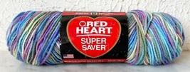 Red Heart Super Saver Print Ombre Worsted Acrylic Yarn - 1 Skein Monet #310 - £6.65 GBP