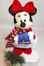 Disney Minnie Mouse Christmas Santa Outfit Plush Dan Dee Toy Red Bow Presents - £31.28 GBP