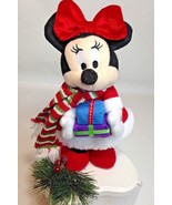 Disney Minnie Mouse Christmas Santa Outfit Plush Dan Dee Toy Red Bow Pre... - £31.23 GBP