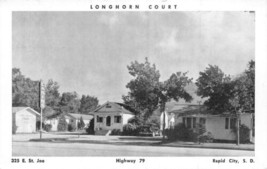 Longhorn Court Motel Highway 79 Rapid City South Dakota postcard - £5.14 GBP