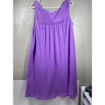 Vintage Vanity Fair Purple NIte Gown Slip Silky Embroidered Chemise Wome... - $1,025.32 MXN