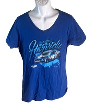KEVIN HARVICK Stewart Haas Racing Women&#39;s Short Sleeve Blue V-Neck T-Shi... - $11.87