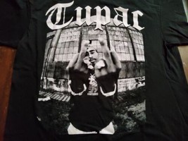 2pac Middle Fingers T Shirt Tupac Spell Out Front View 2012 Size XL Nice Graphic - £43.94 GBP