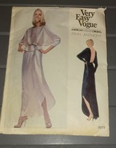 Vogue Cut 1970s Pattern 2075 John Anthony Evening Dress Outfit 8 - $12.99 Vogue Cut 1970s Pattern 2075 John Anthony Evening Dress Outfit 8 - $12.99