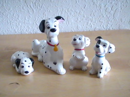 Disney 101 Dalmatians Pongo and Puppies Ceramic Figurines  - $50.00