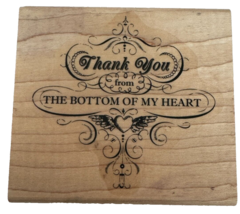 Stampin Up Rubber Stamp Thank You from the Bottom of My Heart Card Making Words - £5.46 GBP