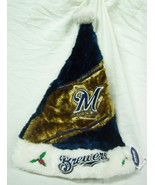 MILWAUKEE BREWERS MLB BASEBALL HOLIDAY CHRISTMAS SANTA HAT NEW - $301.57 MXN