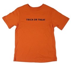 Boys Orange Short Sleeve Trick Or Treat Halloween T-Shirt Tee Shirt - £6.81 GBP