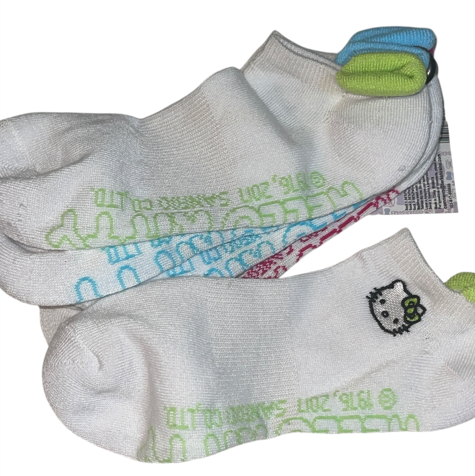 New Sanrio HELLO KITTY No-Show Socks 9 Pairs Sock Lot Women's Item image 11