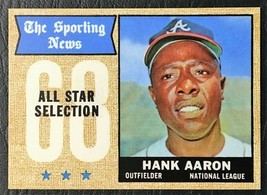 1968 Topps #370 Hank Aaron The Sporting News All-Star Reprint - MINT - £1.98 GBP
