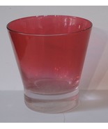 Glass Red Gradient Stained Cup Candle or Trinket Holder, 3 3/4in Tall, V... - $4.03 CAD