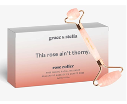 Grace & Stella Co. Rose Quartz Jade Roller for Face Massage Roller - £20.06 GBP