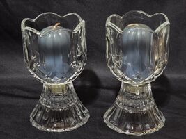 HomCo HOME INTERIORS Votive Candle Holder DIAMOND &amp; RAIN Pattern - Pair ... - $11.98