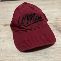 UMass Amherst Massachusetts Cap Adidas Adjustable Hat Mens Red Maroon NCAA - $21.34