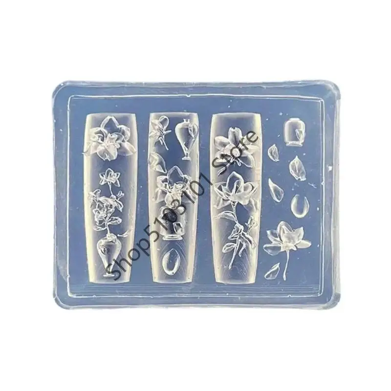 Wings Bowknot Flowers Silicone Mould For Beauty Nail Art DIY Handmade To... - $128.68 MXN