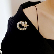 Luxury Pins Lapel Collar Pin Corsage Brooch Women Jewelry Rhinestone Gift Box - £9.55 GBP