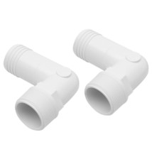 (2-Pack 1 1/2&quot; Mpt By 90 Degree Barb Elbow Hose Adapter Compatible With ... - £15.17 GBP