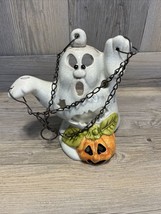 VINTAGE HALLOWEEN GHOST CERAMIC TEALIGHT - £6.88 GBP