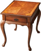 End Table Side Queen Anne Distressed Antique Brass Olive Ash Burl Cherry... - $709.00
