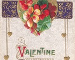 Vtg Postcard c 1910s Valentine Greeting - Emboosed &amp; Gilded - Unused - $43.51