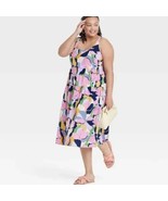 Ava &amp; Viv Sleeveless Tie Back Tiered Floral Print Dress 3X NEW - $621.17 MXN