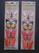 Scrapbooking Craft Pop-Up Foil Butterflies 3D Stickers 8-Piece Art Butte... - £9.48 GBP