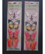 Scrapbooking Craft Pop-Up Foil Butterflies 3D Stickers 8-Piece Art Butte... - £9.28 GBP