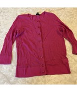 Talbots Women&#39;s Pointelle Knit Sweater Size MEDIUM Pink - $454.64 MXN