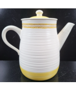 Franciscan Hacienda Gold Coffee Pot &amp; Lid Vintage Geometric Yellow White... - £62.19 GBP