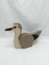 Special Gifts Crowning Touch Wooden Gray White Black Duck Decor Figure 8&quot; - £37.38 GBP