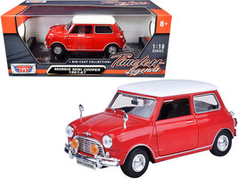 1961-1967 Morris Mini Cooper Red w White Top Timeless Legends 1/18 Diecast Car M - £47.55 GBP