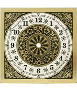 New 7-7/8&quot; Fancy Gold &amp; Black Metal Clock Dial - Choose Arabic or Roman ... - £8.61 GBP