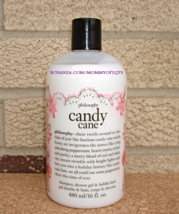 Philosophy Candy Cane 3 in 1 Shampoo Shower Gel Bubble Bath 16 Oz Sealed - $20.00