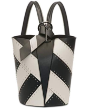 Calvin Klein Karsyn Studded Convertible Hobo Black/White/Silver - £96.83 GBP