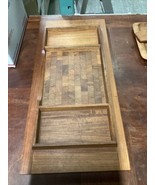 Vintage 3 Compartment Wooden Serving Tray - 25”x12” - $19.79