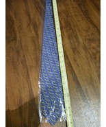 Vintage new old stock Men&#39;s Tie blue tie with yellow canoe print - $188.64 MXN