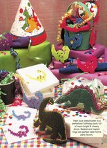 Plastic Canvas Dinosaur Party Favors Lollipop Covers Banks Bunny Caddy Patterns - £9.41 GBP