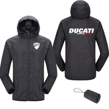 Ducati Men Thin Jacket Fashion Cycling Waterproof  Protection Jacket Fitness Har - £56.97 GBP