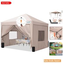 Pop Up Canopy Tent 10x10 ft - Waterproof, UV Protection &amp; Easy Transport - $318.73