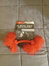 Playology Dri-Tech Rope Dog Toy All Natural Beef Scent, Small, Red - £8.16 GBP