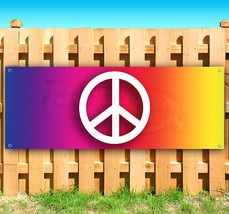 PEACE SIGN Advertising Vinyl Banner Flag Sign USA 15&quot; 18&quot; 20&quot; 30&quot; 48&quot; - £15.93 GBP+