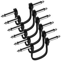 Professional 6 Pack 6 Inch Guitar Patch Cables, Noise Free And, Black - $35.99