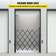 VEVOR Single Folding Security Gate, 48&quot; H x 37&quot; W Folding Door Gate, Ste... - £78.31 GBP