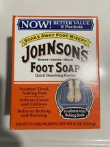 1 Box Johnsons Foot Soap 8 Packets Soothes Tired Aching Feet Discontinued - £77.08 GBP