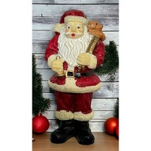 Santa Claus Vintage Refrigerator Magnet Christmas Bell Ringer with Puppy - $14.89