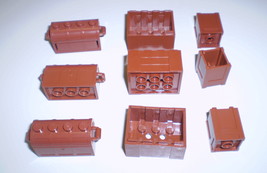 9 Used LEGO Reddish Brown Container Box Barrel Treasure Chest 30150 - 61780 - £7.94 GBP