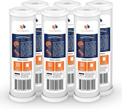 Coconut Shell 10 x 2.5 Water Filter Replacement, 6-Pack for Clean, Fresh... - $81.13